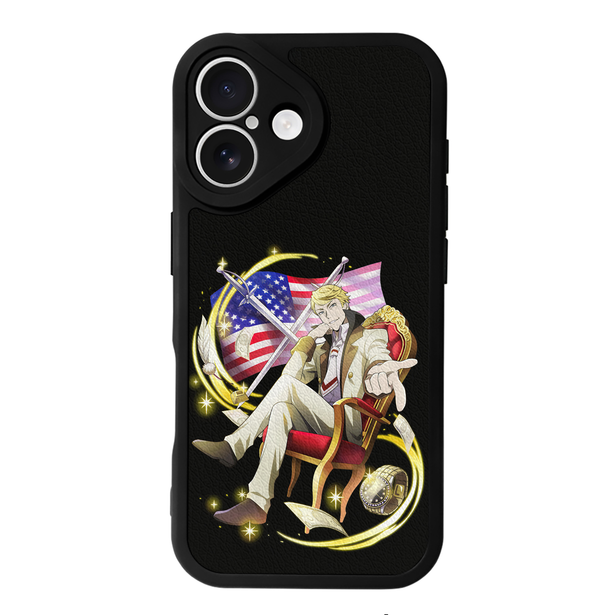 （画像用） 文豪ストレイドッグス Bungo Stray Dogs 【iPhone 16シリーズ対応】シリコンスマホケース（レザー調） 材質：シリコン